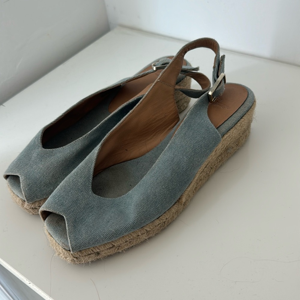 Denim espadrille sandals size 40